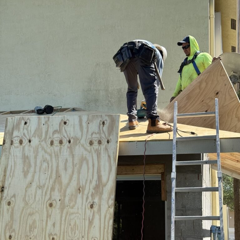 Roof structure installation