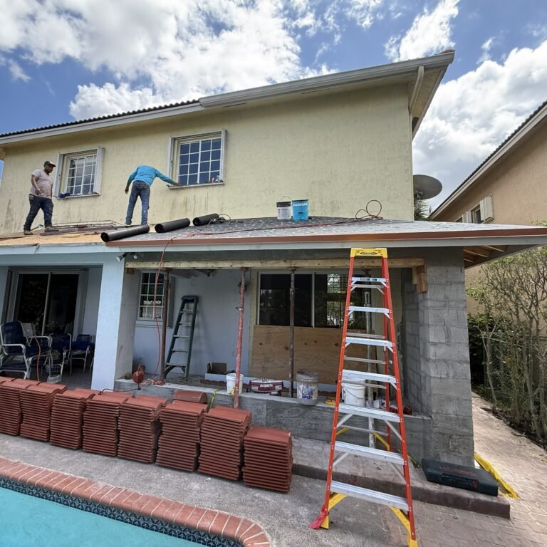 Roof structure installation