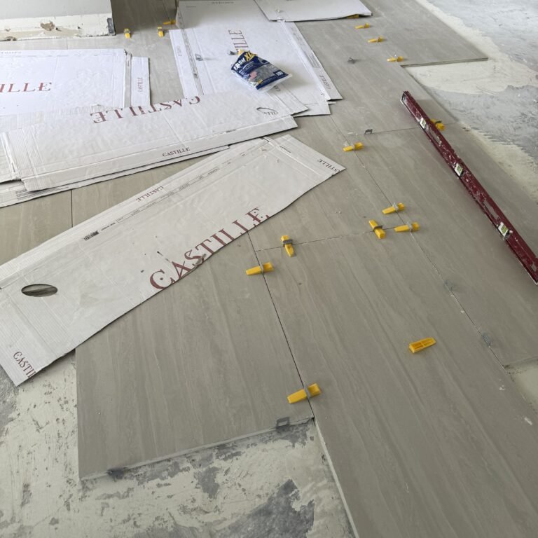 Floor tile installation