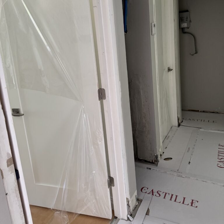 Interior door installation