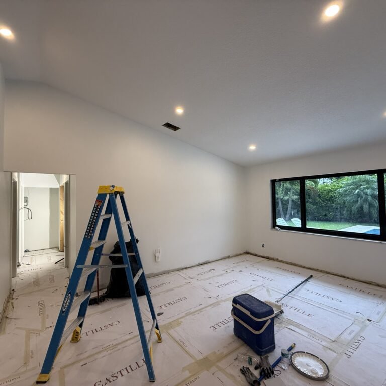 Interior finishing and lighting installation