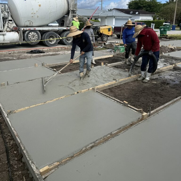 Concrete pouring